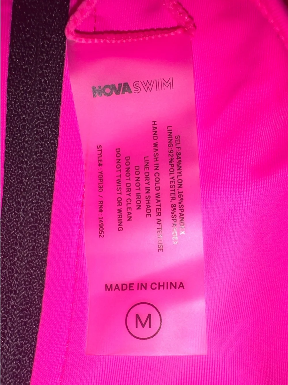NWT Hot Pink One-Piece Swimsuit with Front Zip Medium